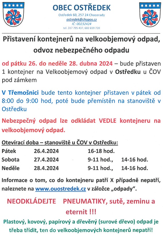 Přistavení kontejneru na velkoobjemový odpad