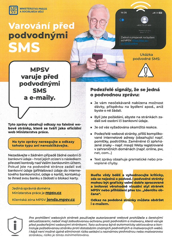 MPSV VAROVANI podvodne SMS